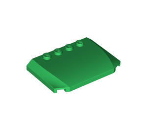 LEGO Green Wedge 4 x 6 Curved (52031)
