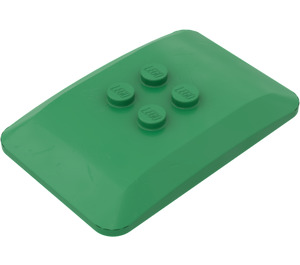 LEGO Groen Wig 4 x 6 Dak Gebogen (98281)