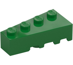 LEGO Zielony Klin Cegła 2 x 4 Lewy (41768)