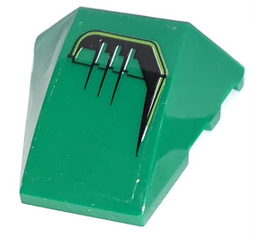 LEGO Green Wedge Curved 3 x 4 Triple with Right Side Sticker (64225)