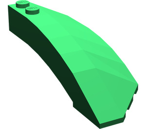 LEGO Green Wedge Curved 3 x 8 x 2 Left (41750 / 42020)