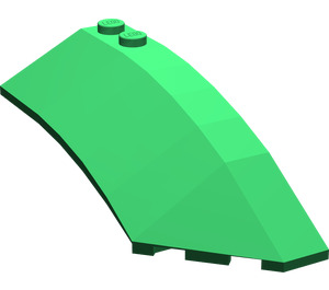 LEGO Green Wedge Curved 3 x 8 x 2 Right (41749 / 42019)