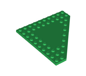 LEGO Green Wedge Plate 10 x 10 without Corner without Studs in Center (92584)