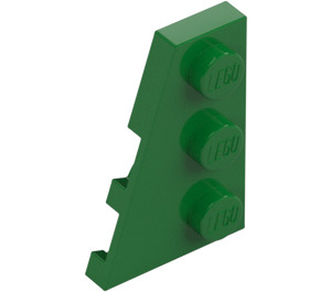 LEGO Vert Pièce de monnaie assiette 2 x 3 Aile La gauche (43723)