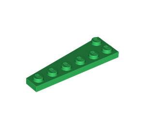 LEGO Groen Wig Plaat 2 x 6 Rechtsaf (78444)