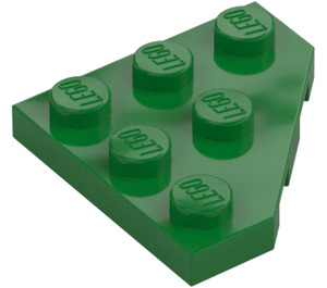 LEGO Grün Keil Platte 3 x 3 Ecke (2450)