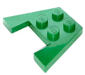 LEGO Green Wedge Plate 3 x 4 without Stud Notches (4859)