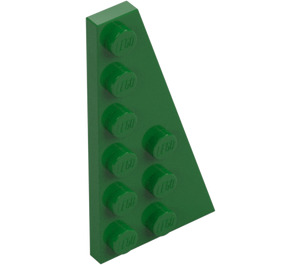 LEGO Vert Pièce de monnaie assiette 3 x 6 Aile Droite (54383)