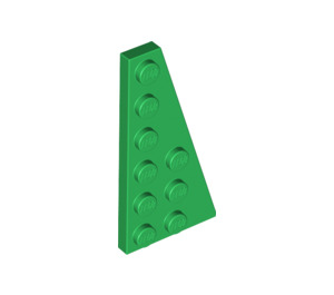 LEGO Green Wedge Plate 3 x 6 Wing Right (54383)