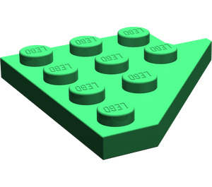 LEGO Green Wedge Plate 4 x 4 Wing Left (3936)