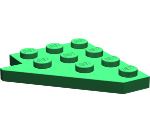 LEGO Green Wedge Plate 4 x 4 Wing Right (3935)