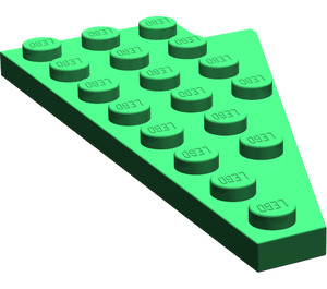 LEGO Vert Coin assiette 4 x 8 Aile La gauche avec encoche pour tenon en dessous (3933)