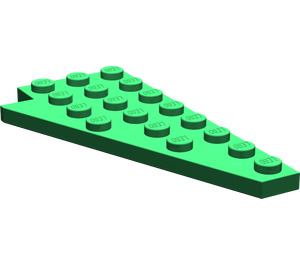LEGO Green Wedge Plate 4 x 8 Wing Right with Underside Stud Notch (3934)