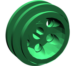 LEGO Green Wheel Rim Ø24 x 14 (30.4 x 14 VR) (2994)