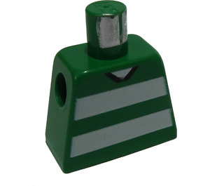 LEGO Green White and Green Team Player with Number 9 on Back Torso without Arms (973)