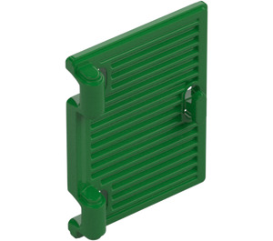 LEGO Zelená Okno 1 x 2 x 3 Shutter s Hinges a rukojeť (60800 / 77092)