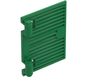 LEGO Green Window 1 x 2 x 3 Shutter with Hinges and no Handle (60800)