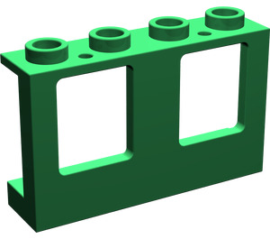 LEGO Green Window Frame 1 x 4 x 2 with Solid Studs (4863)