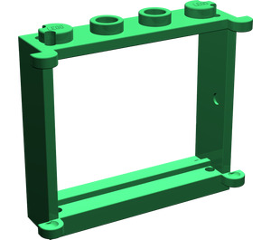 LEGO Green Window Frame 1 x 4 x 3 with Shutter Tabs (3853)