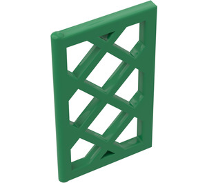 LEGO Groen Venster Pane 1 x 2 x 3 Lattice (Onversterkt) (2529 / 60607)