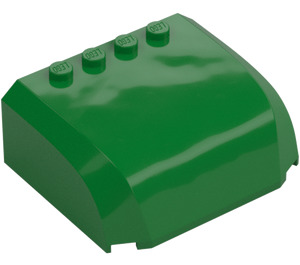 LEGO Groen Voorruit 5 x 6 x 2 Gebogen (61484 / 92115)