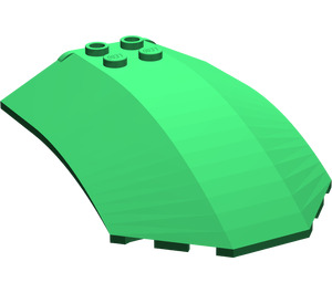 LEGO Green Windscreen 6 x 8 x 2 Curved (40995 / 41751)