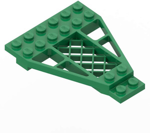 LEGO Grøn Vinge 6 x 8 x 0.7 med Grille (30036)