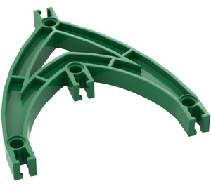 LEGO Green Znap Beam Curved Double 4 Holes (32218)