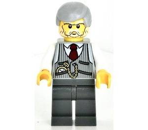 LEGO Grey Haar man met tie minifiguur