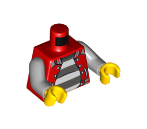 LEGO Hacksaw Hank with Unbuttoned Red Jacket Minifig Torso (973 / 76382)