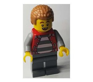 LEGO Hacksaw Hank mit Unbuttoned Rot Jacke Minifigur