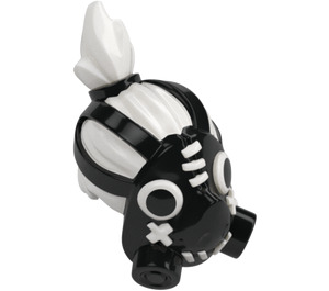 LEGO Hair in Topknot with Black Gas Mask (64639)