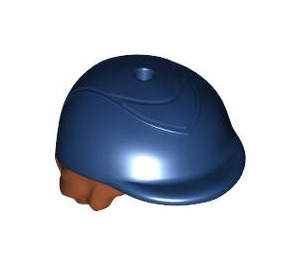 LEGO Hair with Dark Blue Horse Riding Helmet (2136)
