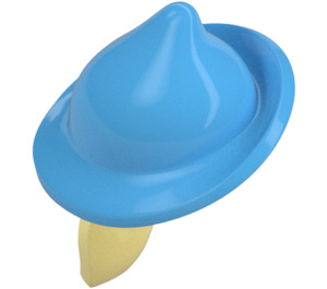 LEGO Hair with Medium Blue Hat with Brim (65513 / 76785)