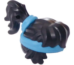LEGO Hair with Ponytail and Dark Azure Headband