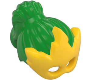 LEGO Hair with Ponytail and Yellow Pointed Mask (106601)