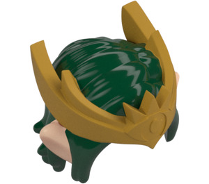 LEGO Hair with Side Parting with Gold Tiara and Elf Ears (31581)