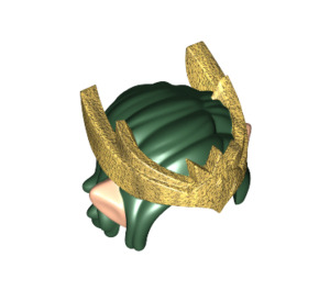LEGO Hair with Side Parting with Gold Tiara and Elf Ears (31581)