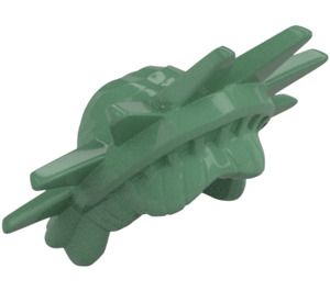 LEGO Hair with Spiked Tiara (Statue of Liberty) (Hard Plastic) (75872)