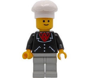 LEGO Hamburger Seller with Black Suit and White Chef Hat Minifigure