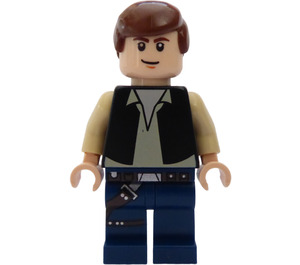 LEGO Han Solo mit Schwarz Weste und Dark Blau Beine  Minifigur