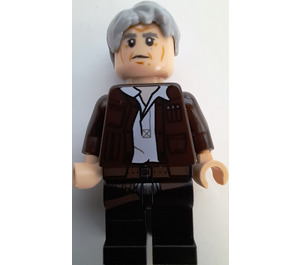 LEGO Han Solo con Grigio Capelli (Neutral / Angry Viso) Minifigure