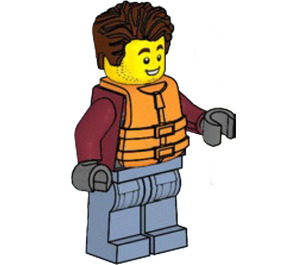 LEGO Handyman Harl Hubbs met Reddingsvest Minifiguur