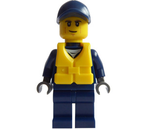 LEGO Harbour Police Officer with Dark Blue Cap Minifigure