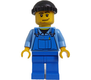 LEGO Harbour Worker med Sort Strikket Kasket Minifigur