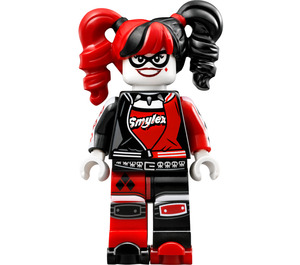 LEGO Harley Quinn Schwarz/rot mit Roller Skates Minifigur