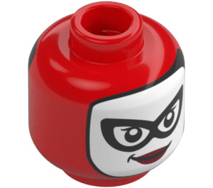 LEGO Harley Quinn with Rounded Collar Minifigure Head (Safety Stud) (3274 / 106216)