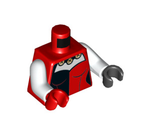 LEGO Harley Quinn with White Arms Minifig Torso (973 / 76382)