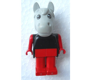 LEGO Harry Horse with Black Top Red Arms and Legs Fabuland Figure