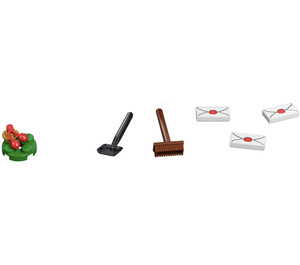 LEGO Harry Potter Adventskalender 76390-1 Subset Day 4 - Broom, Shovel, Letters & Wreath